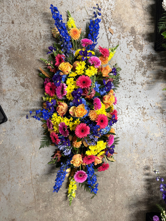 Bright Casket Arrangement